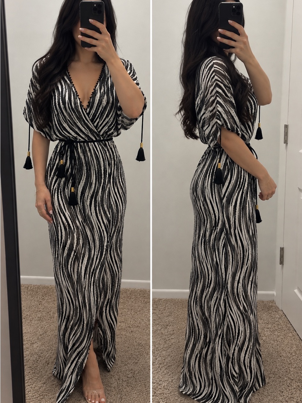 Fashion Nova Striped Maxi Dress – M NWT